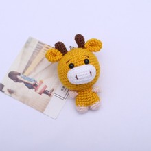跨境编织毛线生肖玩偶钩针钥匙扣钩针玩偶成品手工钩织玩偶挂件
