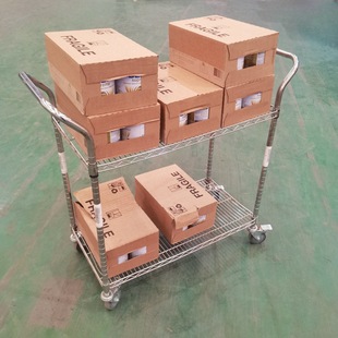 Two-layer mute inclined plane adjustable trolley e-commerce sorting vehicle warehouse picking truck express logistics distribution turnover vehicle