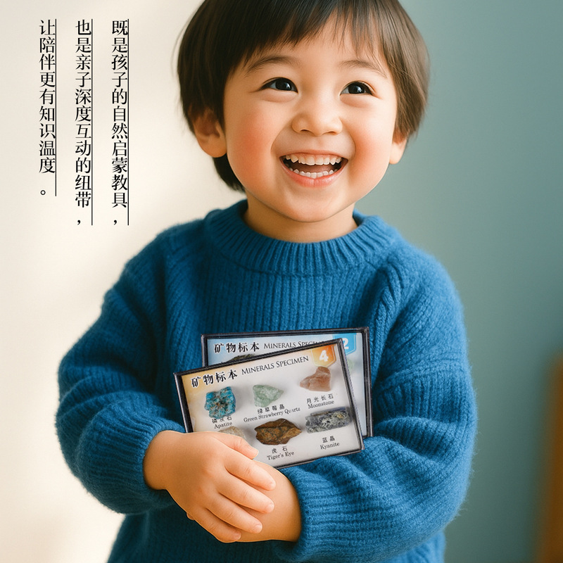天然水晶矿石标本6种矿物原石自然地质教学材料跨境爆款厂家货源|undefined