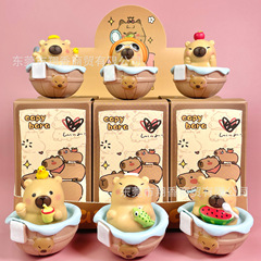 送料無料タンブラー Capibala 小さな豆かわいいカピバラ醜いかわいい装飾品手作りトレンディなブラインドボックス卸売