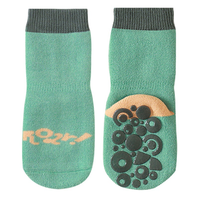 Bebé Otoño e Invierno Terry engrosado calcetines cálidos para bebés dispensando Calcetines antideslizantes para niños pequeños calcetines de piso de lunares calcetines de media pantorrilla