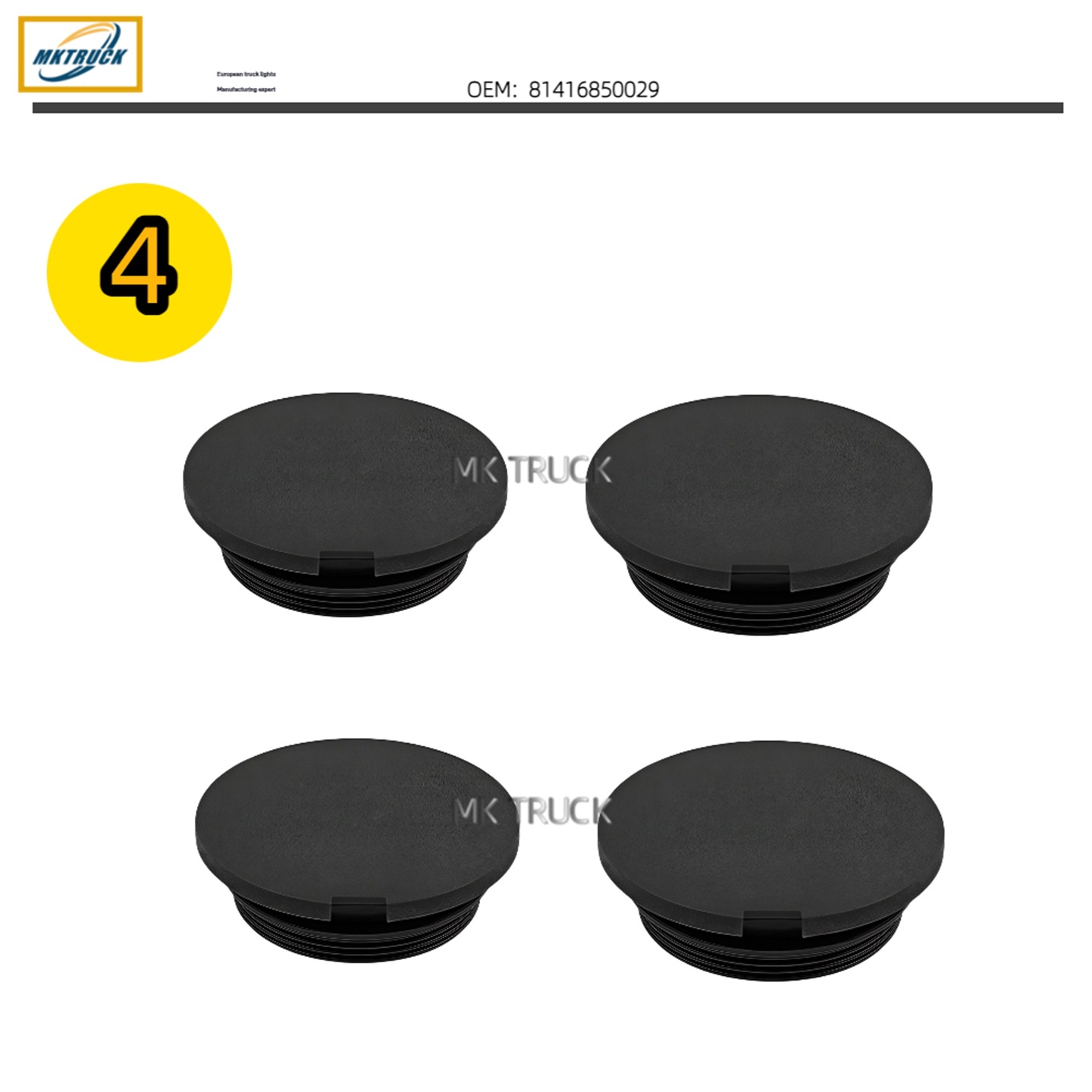 Tapa redonda pequeña de barra 81416850029 para la fábrica de piezas de camiones Man MAN