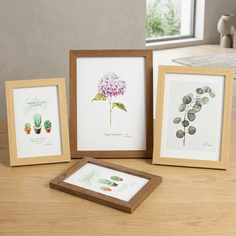 Modern Minimalist Wooden Photo Frame 5678inch 10inch A4 Wall-Mounted Tabletop Bedroom Photo Wall Pet Memorial Picture Frame