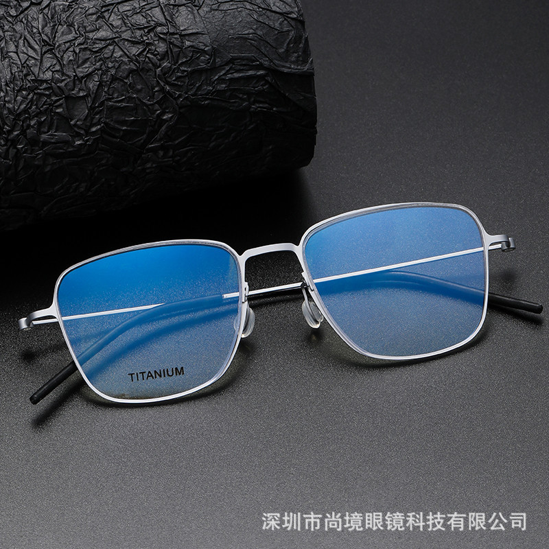 純チタン眼鏡林徳同金5506近視眼鏡ファッションシンプルビジネス全枠にブルーレイ眼鏡フレームを取り付けることができる|undefined