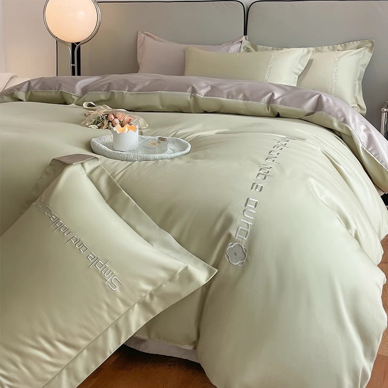 Todo algodón largo algodón puro algodón cuatro piezas conjunto 2025 nuevo algodón dormitorio sábanas de alta calidad sábanas de cama tres piezas conjunto