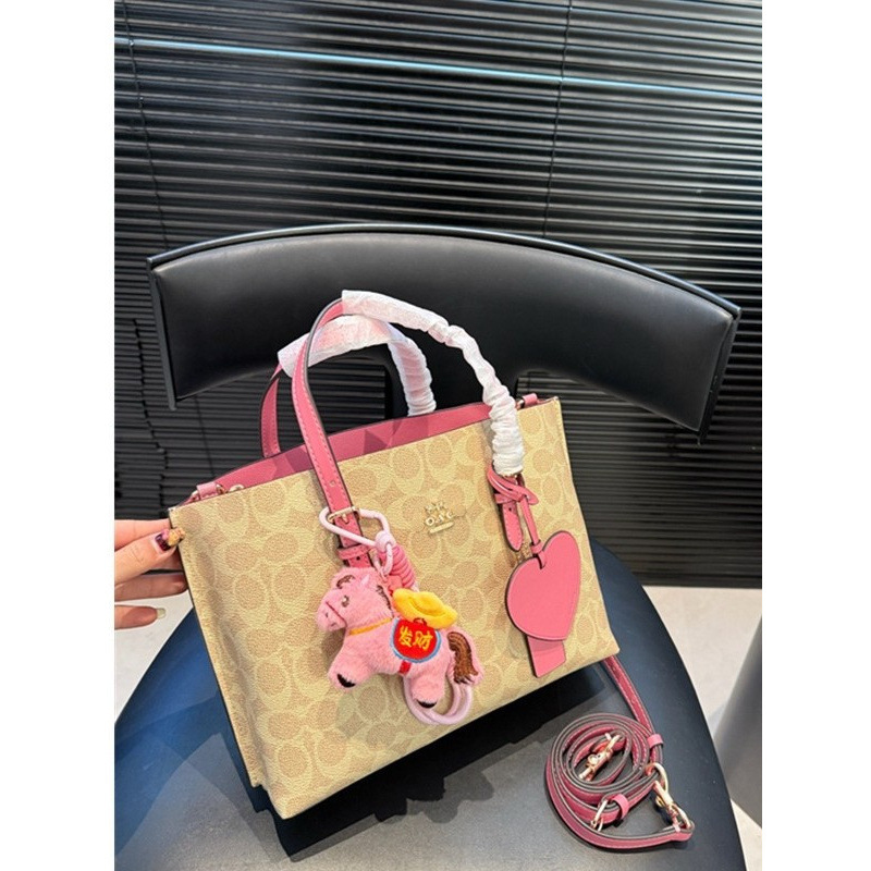 Coach New Women's Bag Moille Jasmine 25 Tote Bag, Large Capacity Monogram Handbag, Crossbody Shopping Bag Coach New Women's Bag Moille Jasmine 25 Tote Bag, Large Capacity Monogram Handbag, Crossbody Shopping Bag