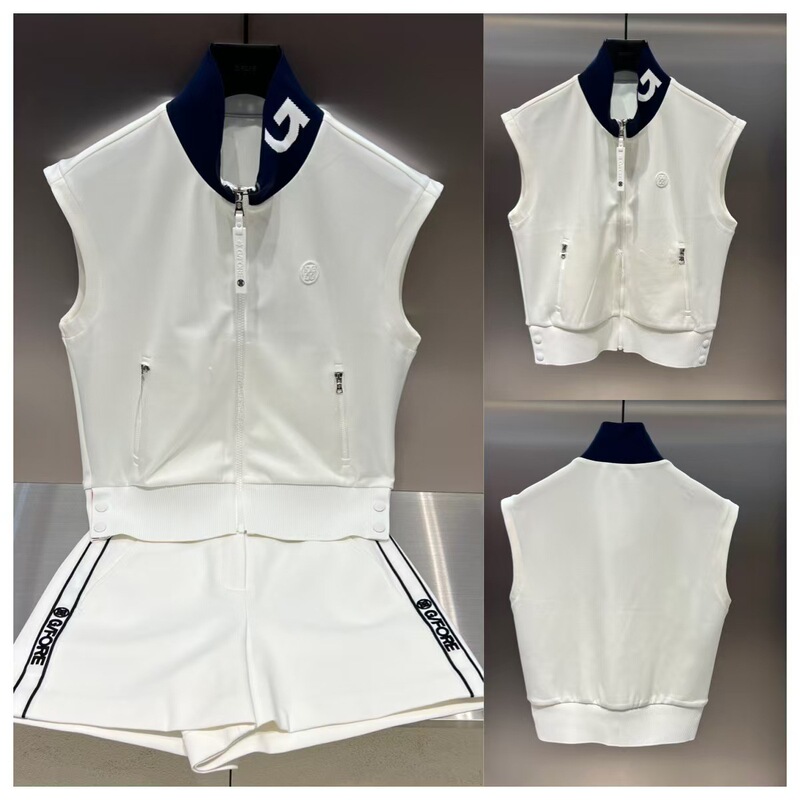 25 New Korean Golf Clothing Women's Autumn Fashion Easiest for Match Casual Sports Sleeveless Vest Shorts