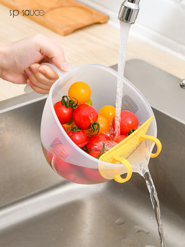 Graduated Measuring Cup Plastic Whisk Cup Large Capacity Measuring Cup Whisking and Filtering Bowl Rice and Vegetable Washer