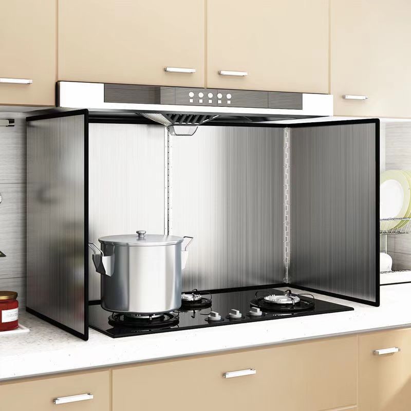 Acero inoxidable a prueba de aceite deflector cocina a prueba de salpicaduras ventilador de cocina aislamiento térmico deflector cocina Placa de aceite estufa de gas