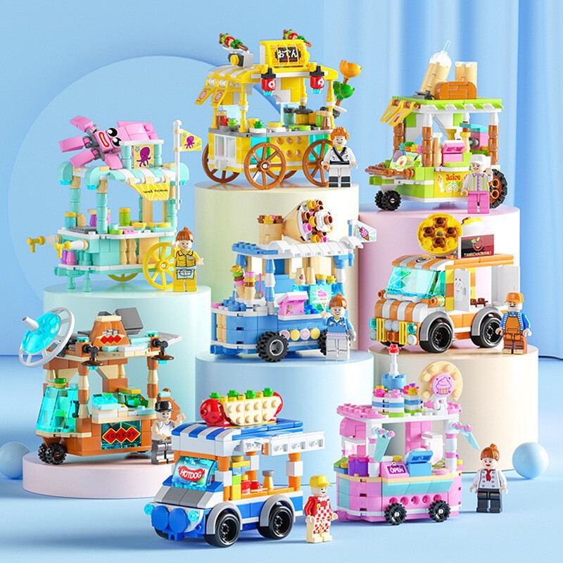 Wholesale Dropshipping Children's Lele Brothers Chinese Food Commercial Street Series Building Blocks Small Particles Children's Gifts Birthday Wholesale Dropshipping Children's Lele Brothers Chinese Food Commercial Street Series Building Blocks Small Particles Children's Gifts Birthday