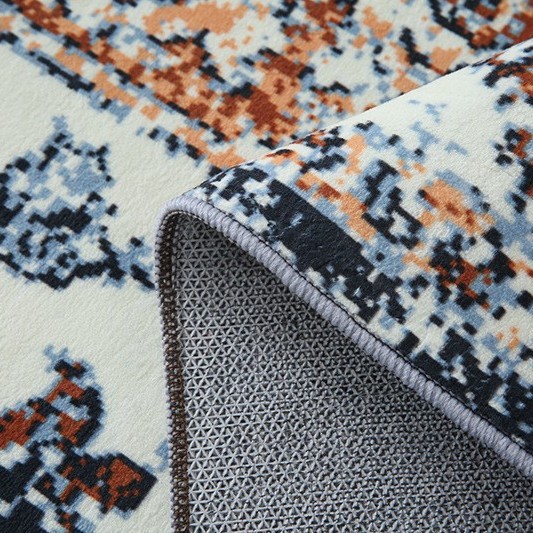 Alfombras transfronterizas de sala de estar imitación de cachemira mesa de té estilo bosmía dormitorio retro lavable alfombras redondas