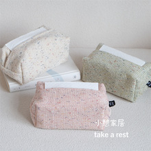 多彩布艺双层立体式纸巾盒抽取式纸巾袋民宿家用车载工厂直销