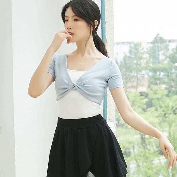 Modern Dance Clothing for Women, Performance Top, Shawl Cover-Up, Slimming Ballet Yoga Practice Outfit, Art Exam Basic Training Outfit