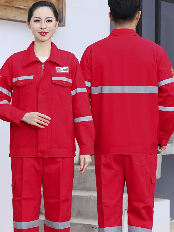 Trajes de trabajo de algodón para hombres, trajes de soldadura de algodón gruesos, ropa de protección laboral de taller de fábrica de petróleo marino resistente al desgaste y a prueba de quemaduras