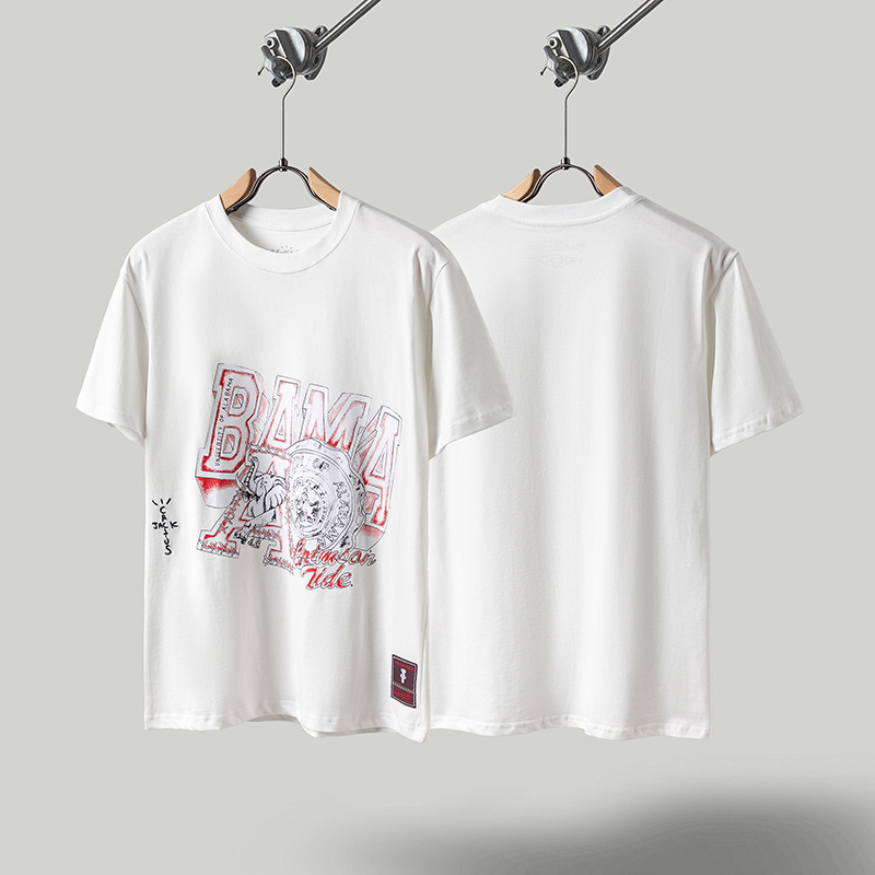 Travis de manga corta M mark Scott pequeño pato amarillo cactus relámpago rap tour TS pareja conjunta camiseta de hip-hop