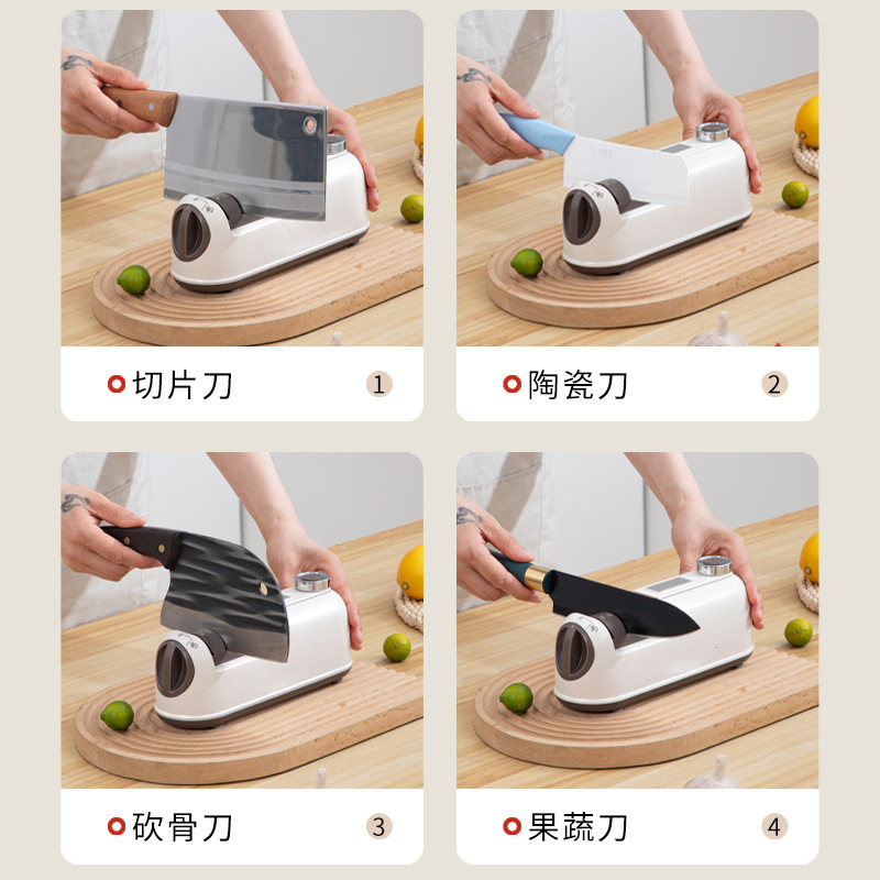 工場卸売電動ナイフ研ぎユニバーサル多機能キッチン用品砥石充電式小型高速研ぎ機|undefined