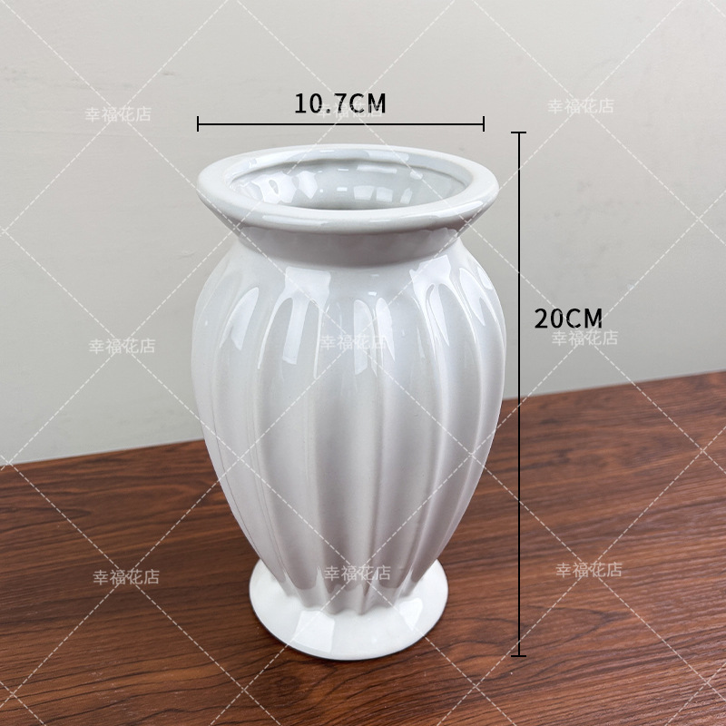 Jarrón de falda - blanco