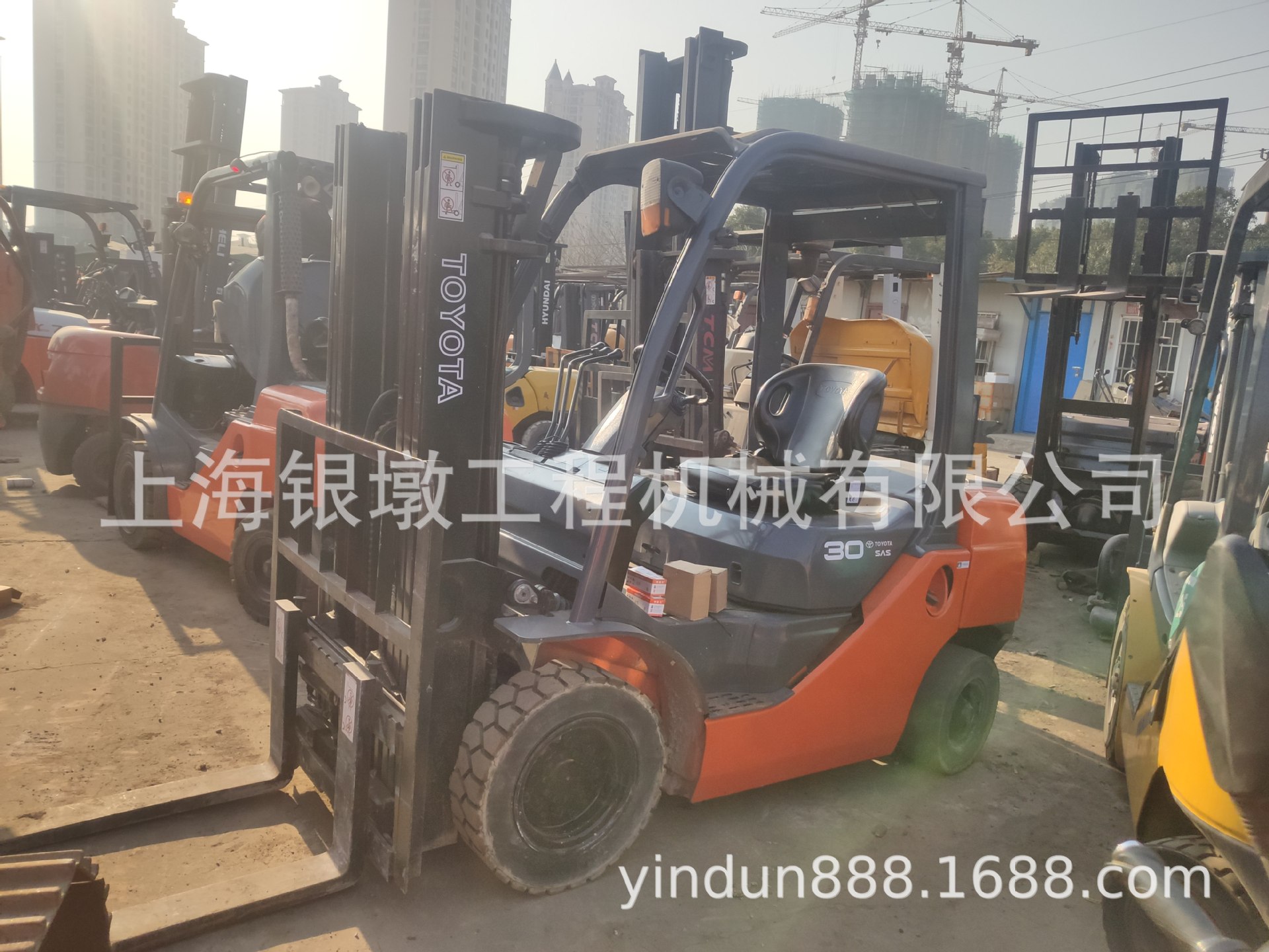 二手丰田3吨柴油叉车 出口 30-8F 30-7f内燃叉车