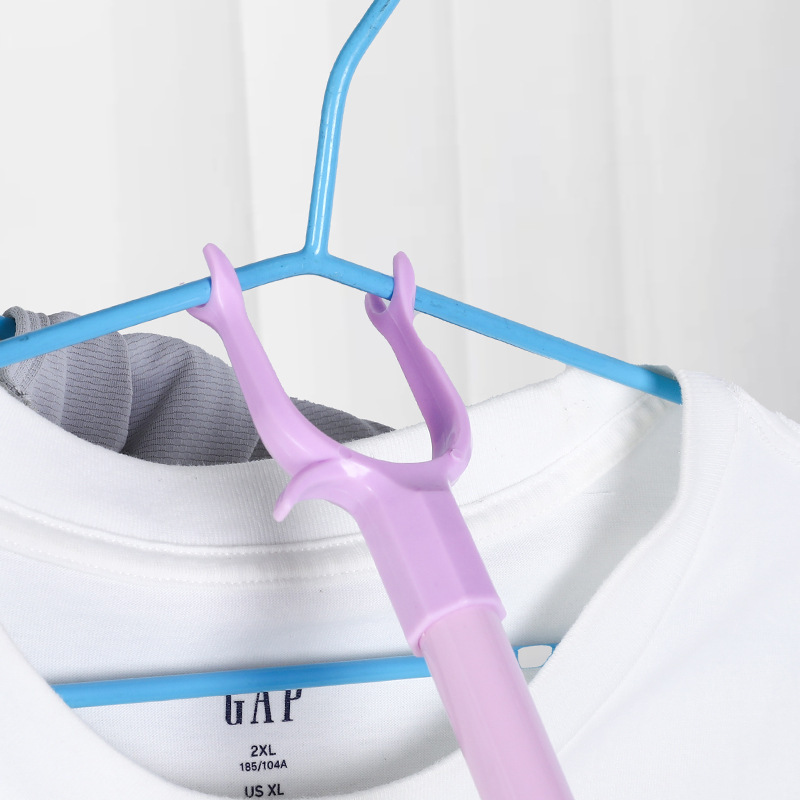 衣叉免打孔塑料家用晾衣服叉子撑衣杆一体宿舍撑衣叉宝宝输液撑杆|undefined