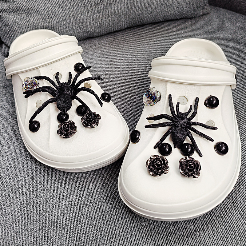 spider suit dark hole shoes accessories punk ghost head beach shoes diy button accessories spider suit dark hole shoes accessories punk ghost head beach shoes diy button accessories