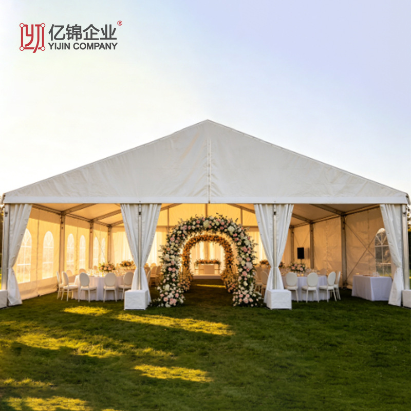 工厂人字顶婚礼婚庆派对宴会活动帐篷房户外大型活动临时搭建帐篷