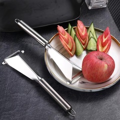 Stainless steel fruit triangular push knife peeling knife kitchen gadget fruit divider peeler