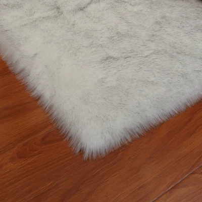 Full-Cover Vintage Carpets, Dust-Proof Red Carpets, Car Carpet - white-gray-tip-color-4040cm-square