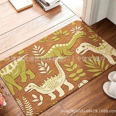 Avtomobil döşəmə paspasları | palm, thickened silk loop, non-slip - zx-nature-and-dinosaurs-6-3040silk-loop-without-edge-finishing
