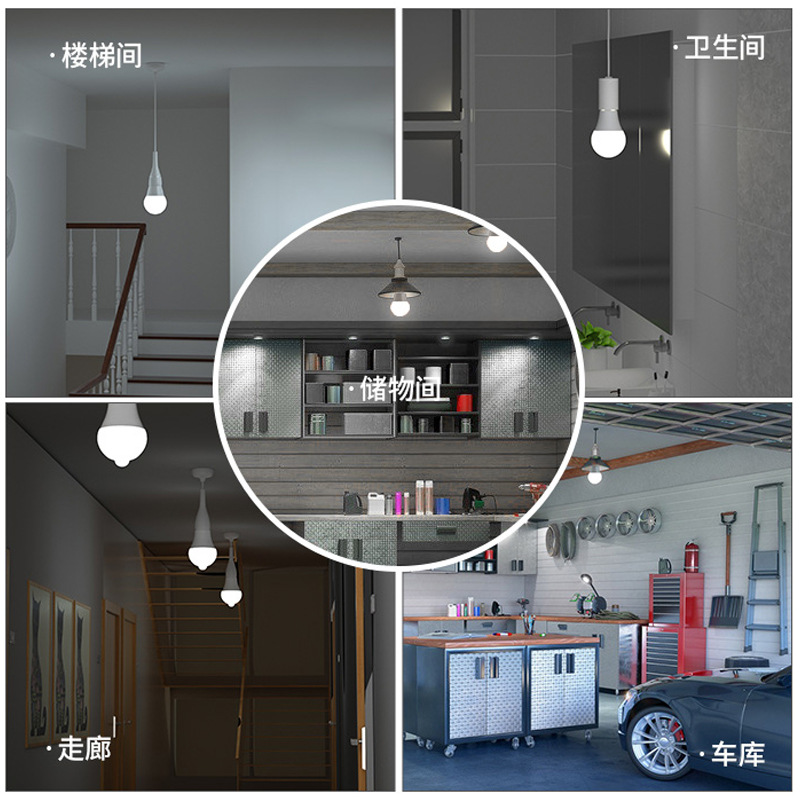 Nueva bombilla led inteligente sensor de radar luz de control de sonido y luz luz bombilla e27 boca de tornillo pasillo doméstico Led lámpara de ahorro de energía