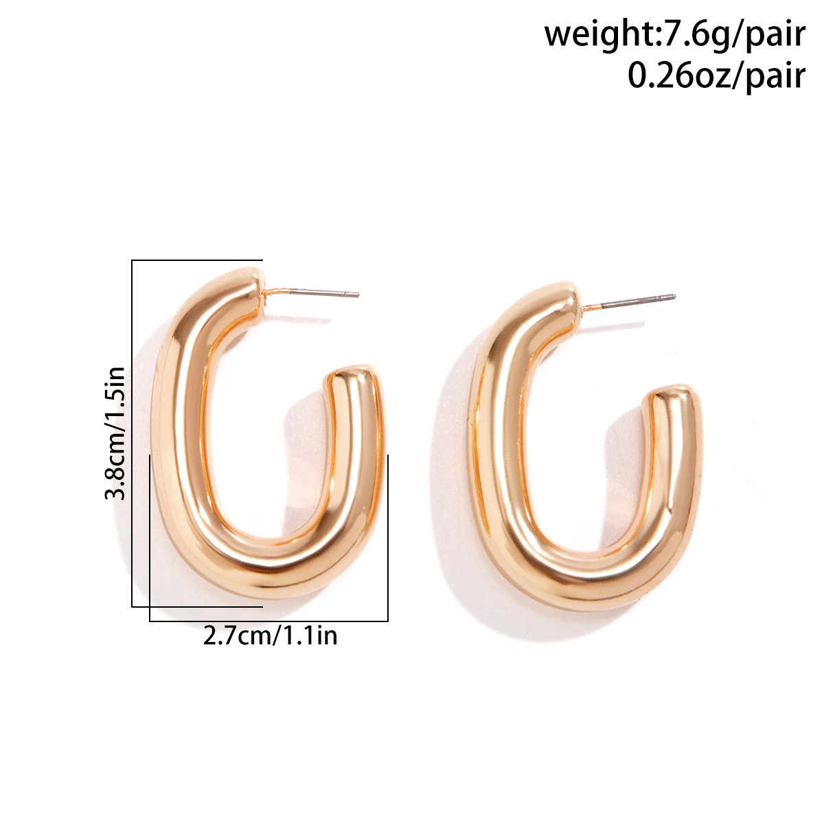 10g Weight Alloy Ear Needle Material Drop Earrings Classification 1 Pair Quantity Casual Occasion CCB Material Geometric Pattern Women's Gender Plating Design Simple Style Style 1 Pair Simple Style Geometric Plating CCB Drop Earrings 22