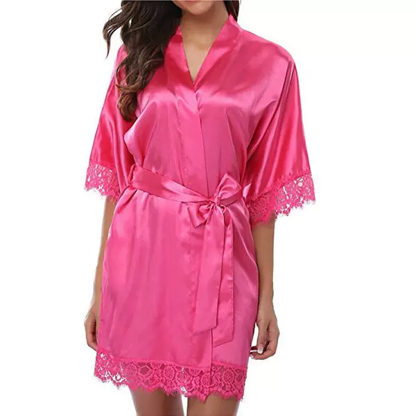 Foreign Trade European and American Women's Large Size Amazon Sexy Pajamas Nightgown Bathrobe Large Size Loose Large Stretch Bathrobe Nightgown