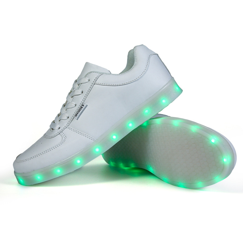 Air Force No. 1 classic low-top low-cut IED light shoes White shoes pure white couple shoes luminous shoes men's and women's board shoes Air Force No. 1 classic low-top low-cut IED light shoes White shoes pure white couple shoes luminous shoes men's and women's board shoes