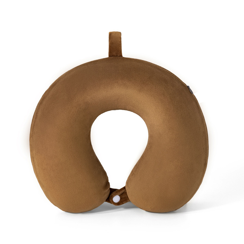 Verano helado sensación fría protección de cuello almohada en forma de U portátil almacenable memoria almohada de cuello de algodón almohada de avión almohada al por mayor existencias