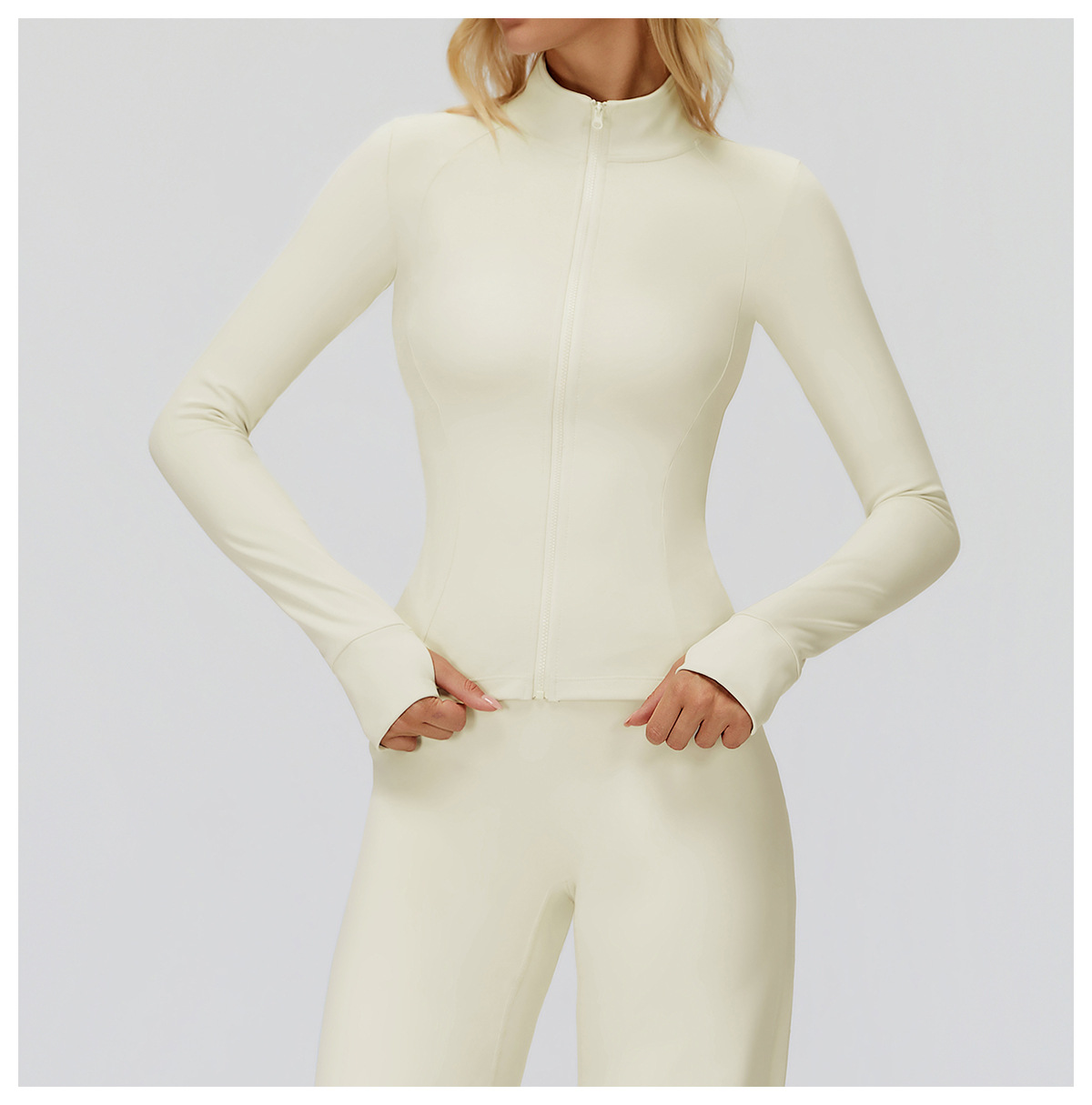 Giacca sportiva in pile da corsa, versatile, antivento, calda e con collo alto, Zechuang, autunno inverno, 5502_voghion.com