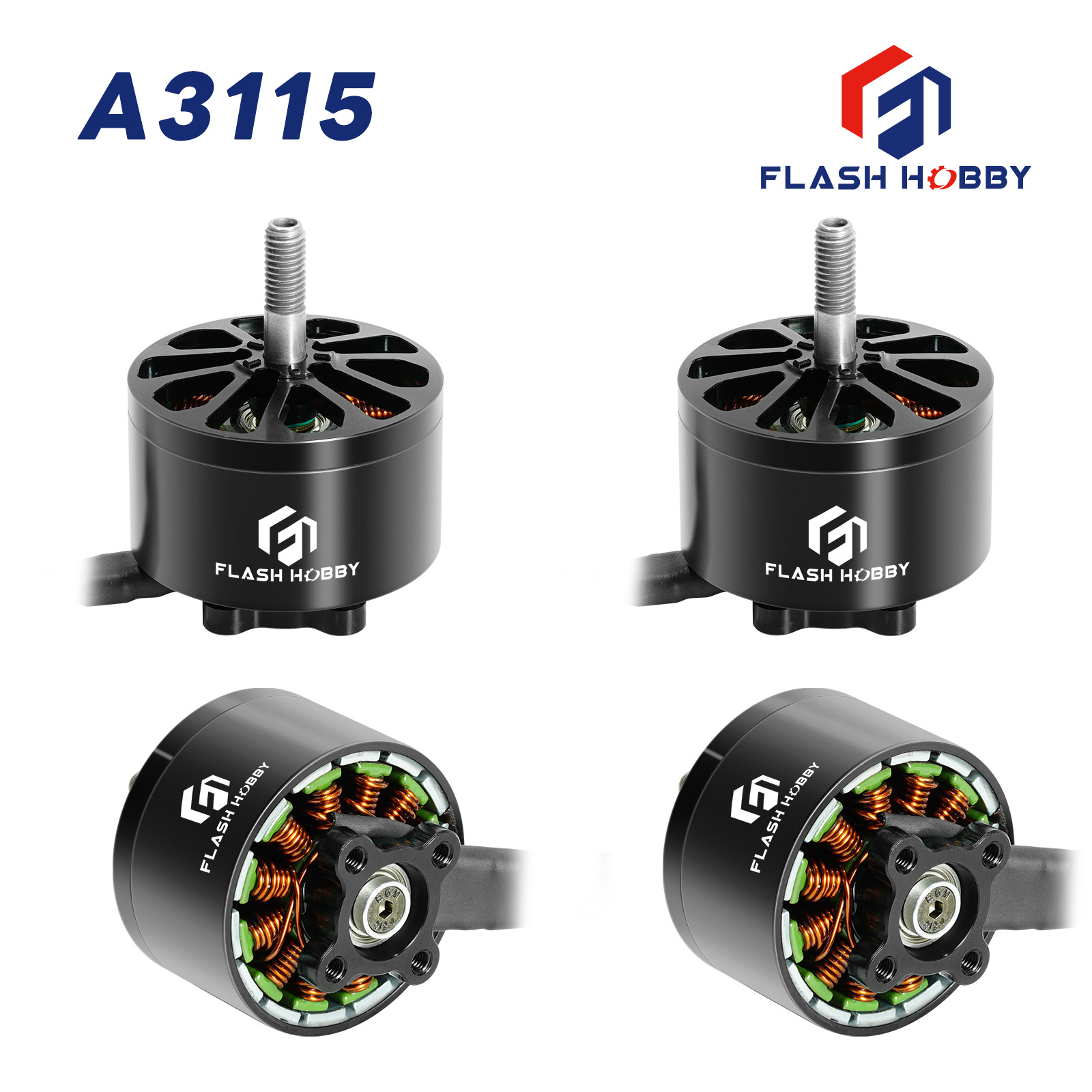 FLASH HOBBY A3115 900kv 3115 FPV 无人机 穿越机 电机 无刷马达