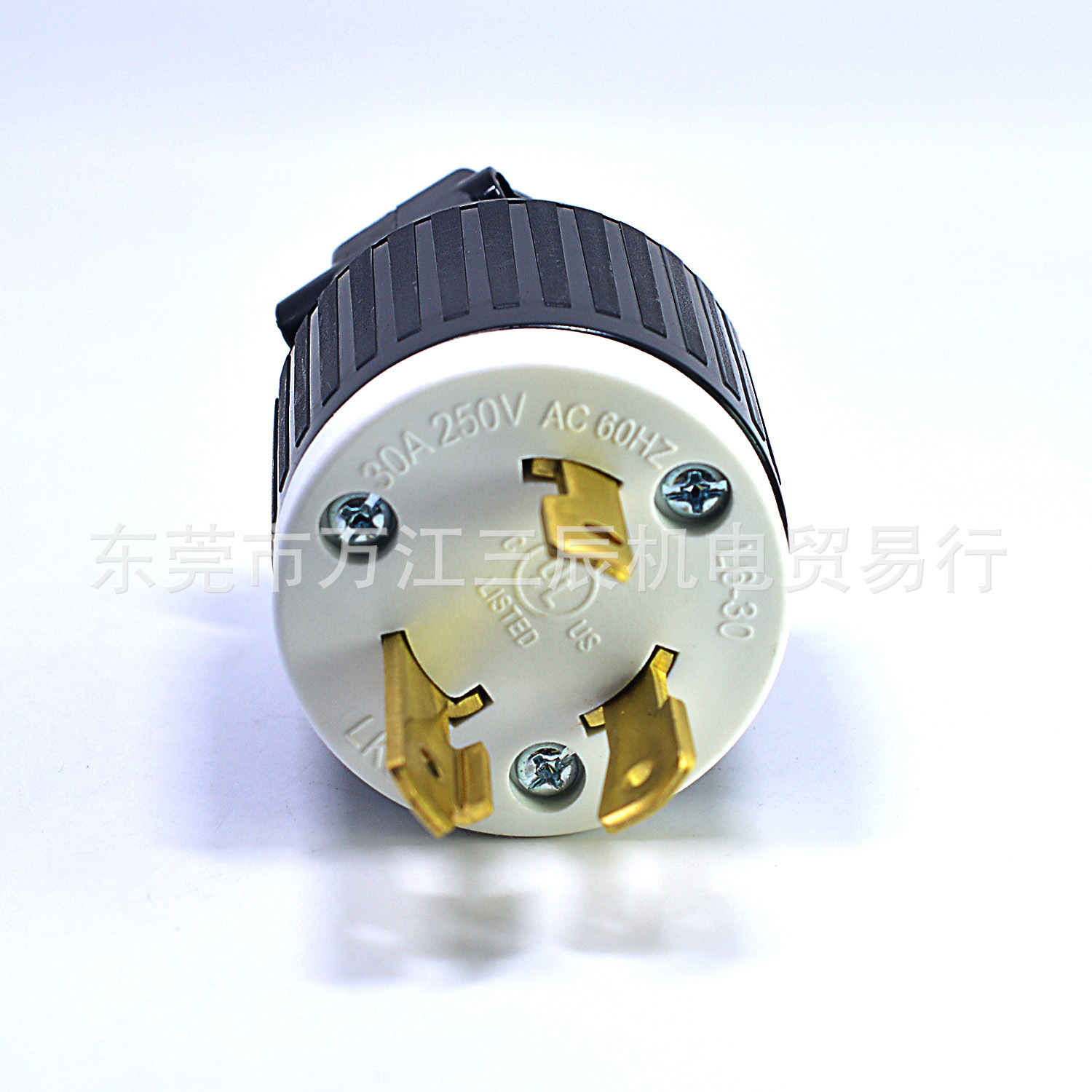 台湾隆光引挂式插头LK-6332 30A250V3P nema L6-30美规插头3P插头