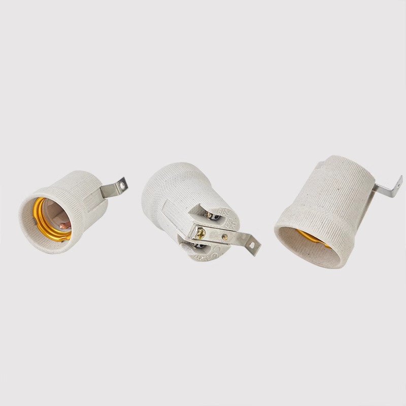 lámpara de cerámica completa con base de soporte gruesa para lámpara de calentamiento resistente a altas temperaturas accesorio de lámpara para lámpara de baño boca de lámpara especial