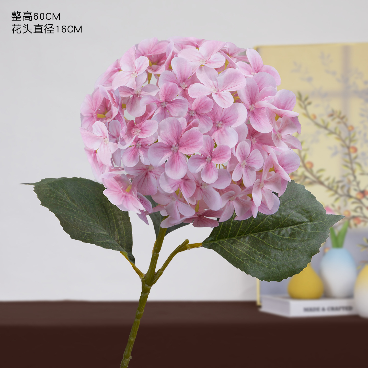 Simulación de hortenida de alta calidad sala de bodas decoración de hotel decoración del hogar impresión 3D Aisha hortenida simulación flores falsas flores