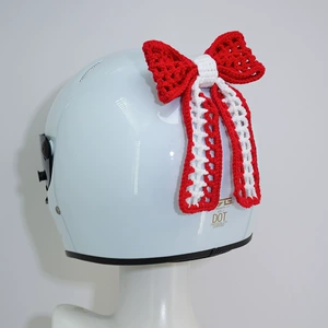 Electric Motorcycle Helmet Decoration Cute Bow Modified Woven Accessories