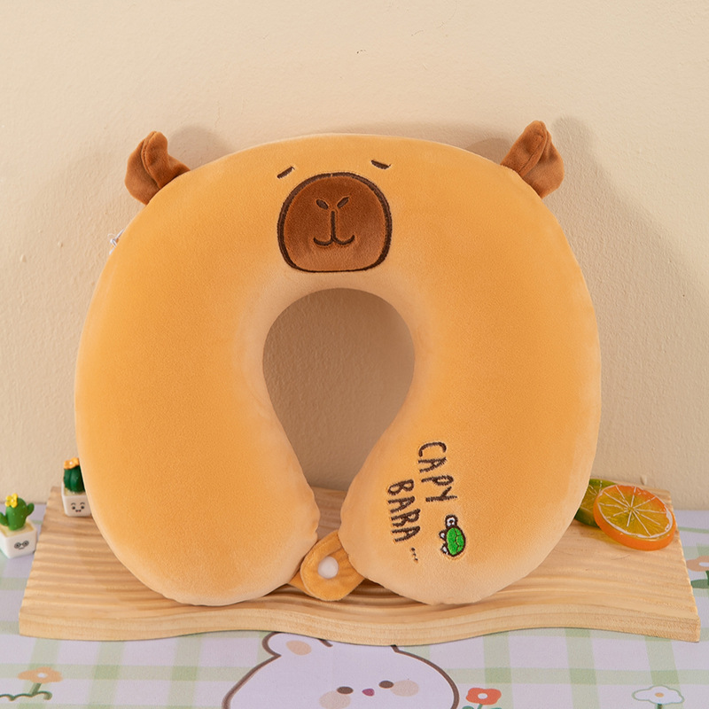 Almohada en forma de U de negocios, almohada para el almuerzo de oficina, viaje de negocios, almohada para el cuello de rebote lento, almohada en forma de U de espuma con memoria de joroba