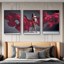 美女酒店客厅装饰画宾馆挂画新款酒吧壁画民宿简约卧室床头墙壁画