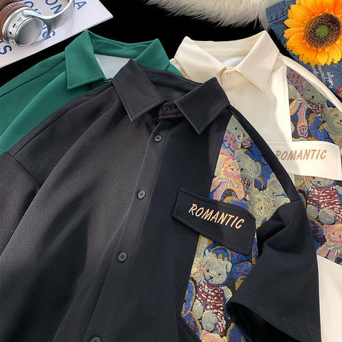 Men's Short-Sleeve Shirt: New Chinese-Style Casual Summer Top with Half-Sleeve Design—Stylish T-Shirt Outerwear