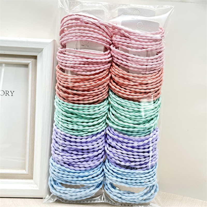 Cuerpo de leopardo coreano accesorios para el cabello asequibles 5 tarjetas cuerdas de cabello cuatro en uno de alta elasticidad correa de cola de caballo alta cuerda de cabeza