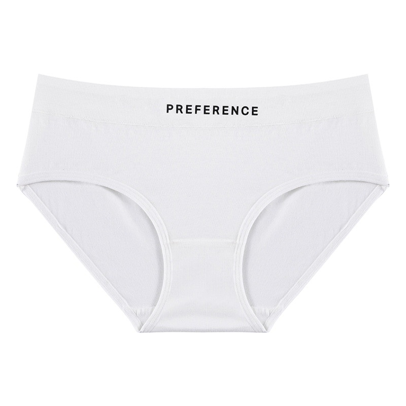 Moda simple estilo deportivo negro blanco gris chica de algodón antibacteriano inferior entrepierna Mediados de cintura calzoncillos Nuevo en stock