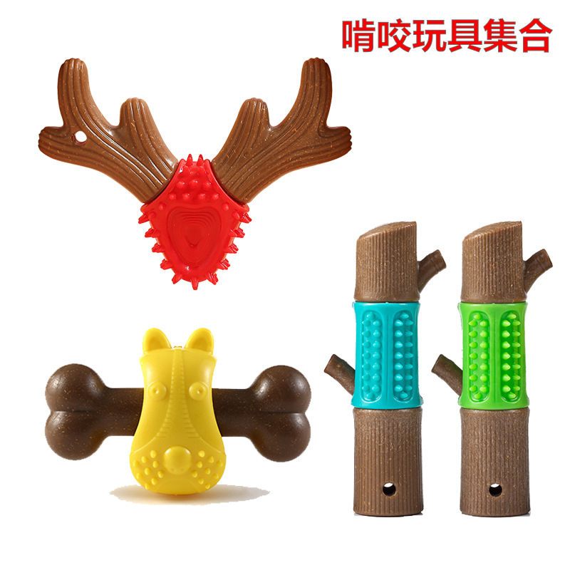 Perro transfronterizo mordedura de juguete serie perro diente limpieza y molienda palo artefacto mordedura resistente perro mascota juguete al por mayor