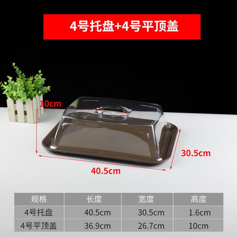 El club del restaurante entrega platos con tapa de bandeja antideslizante, el Hotel platos rectangulares de plástico, el Hotel sirve platos.