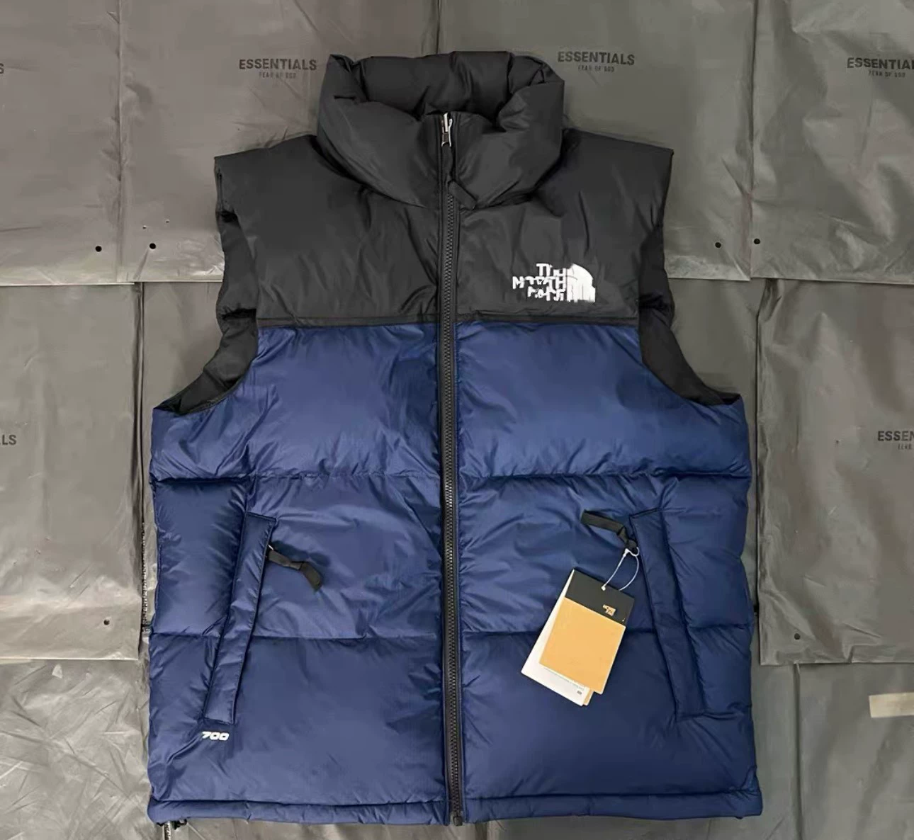 Down jacket, demi-season vest for men and women for beloved, with embroidery, increased thickness, loose fit