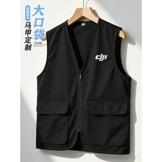 大口袋马甲定制logo工作服黑色透气薄款快递物流搬运装卸工装背心