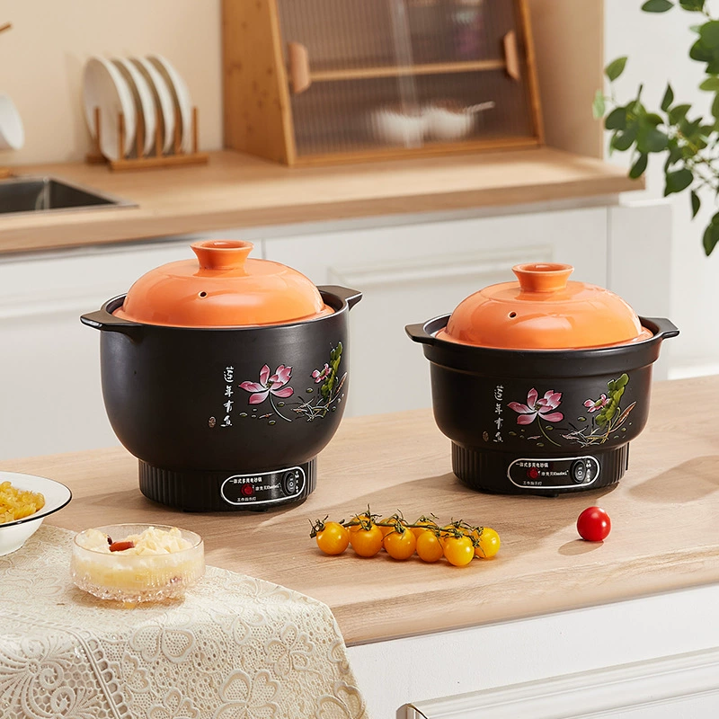 Электрическая кастрюля оптом керамическая электрическая плита встроенная электрическая кастрюля для супа бытовой подарок суп горшок подключаемый Многофункциональный