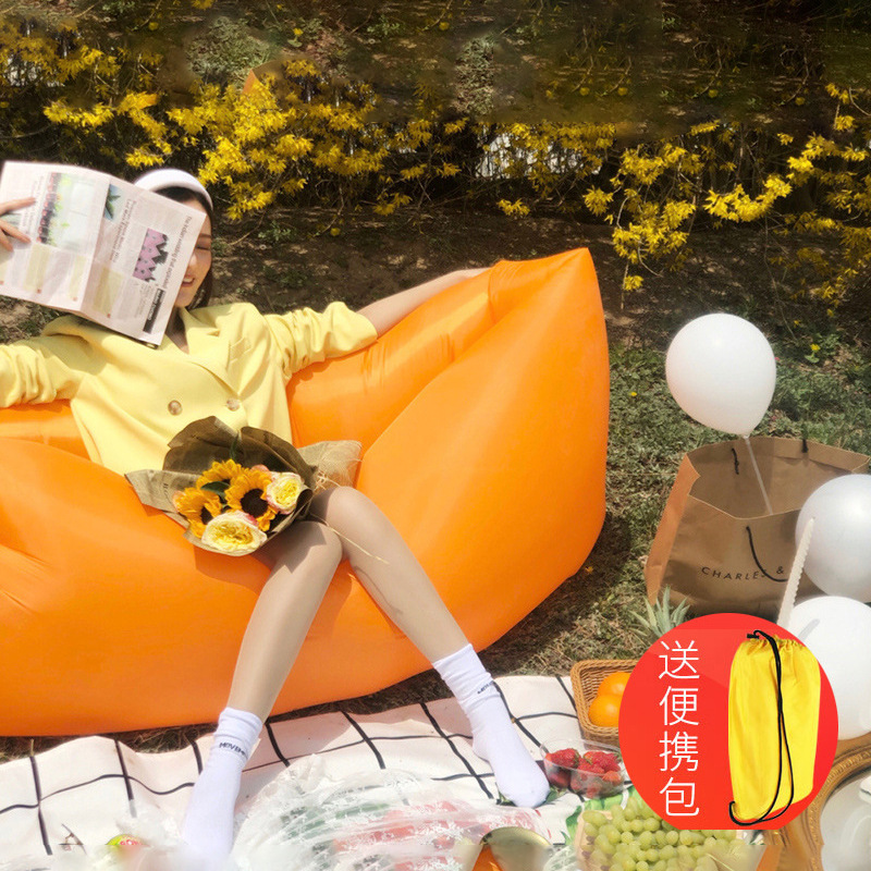 Lazy Inflatable Sofa Internet Celebrity Air Cushion Bed Single Inflatable Mattress Outdoor Camping Portable Chair Air Lunch Break